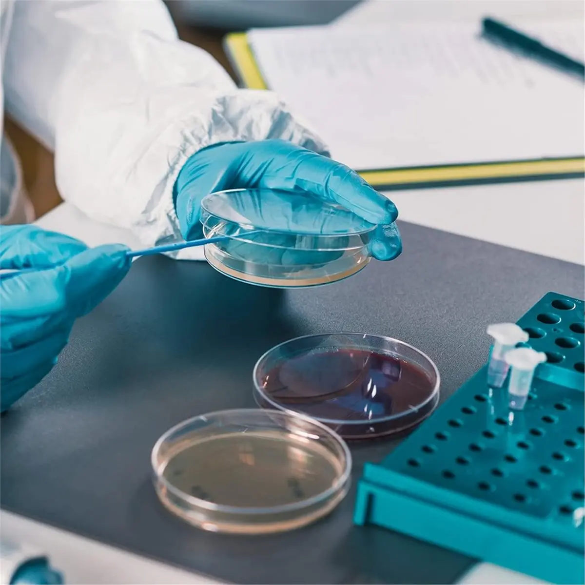 DT38 50 Pcs Sterile Petri Dishes Plastic Culture Dishes Petri Plate for Lab Analysis Science Experiment School Projects