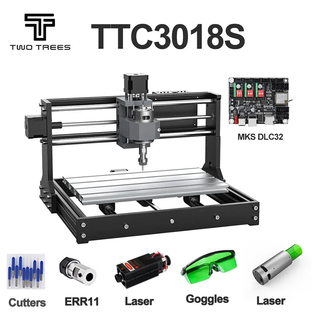 

Twotrees TTC3018S 3018 Pro CNC Mini Laser Engraving Machine 110 240V DIY Engraver Cut Desktop Wood Router/CNC Laser for CONTROL