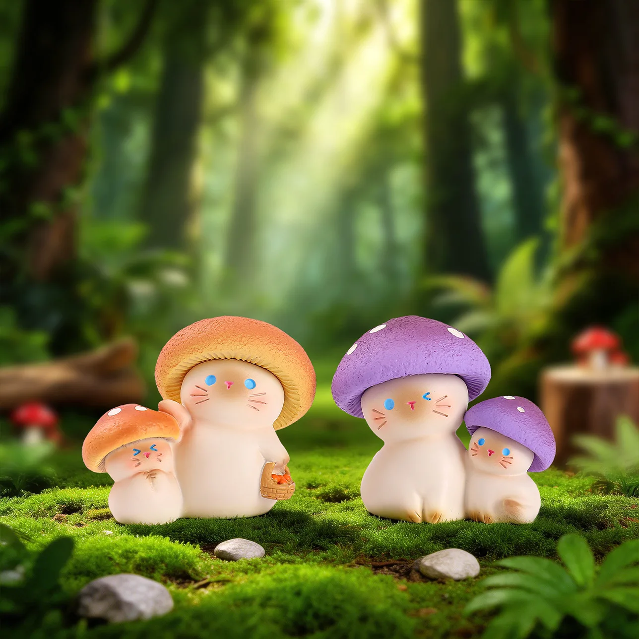 Mushroom Meow Fantasy Little Forest Series Blind Box Multiple Styles Cute Desktop Model Ornament Toys Mystery Box Surprise Gifts view 6