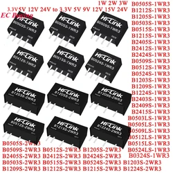 1-10Pcs Hi-Link 1W 2W 3W B0505S-1WR3 2WR B1212S B1205S B0524S 5V 12V 24V to 3.3V 5V 9V 12V 15V 24V DC-DC Converter Power Module