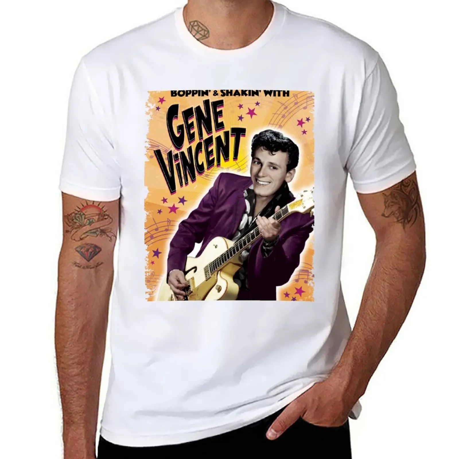 

Gene Vincent T-Shirt anime t shirts for man t shirts for man pack white T-Shirt