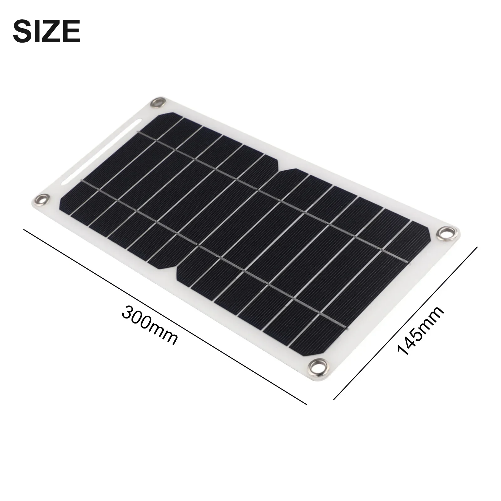 

1pc Solar Panel 30W 5V USB Waterproof Outdoor Hiking Camping Portable Battery Mobile Phone Charging Bank Charging Panel