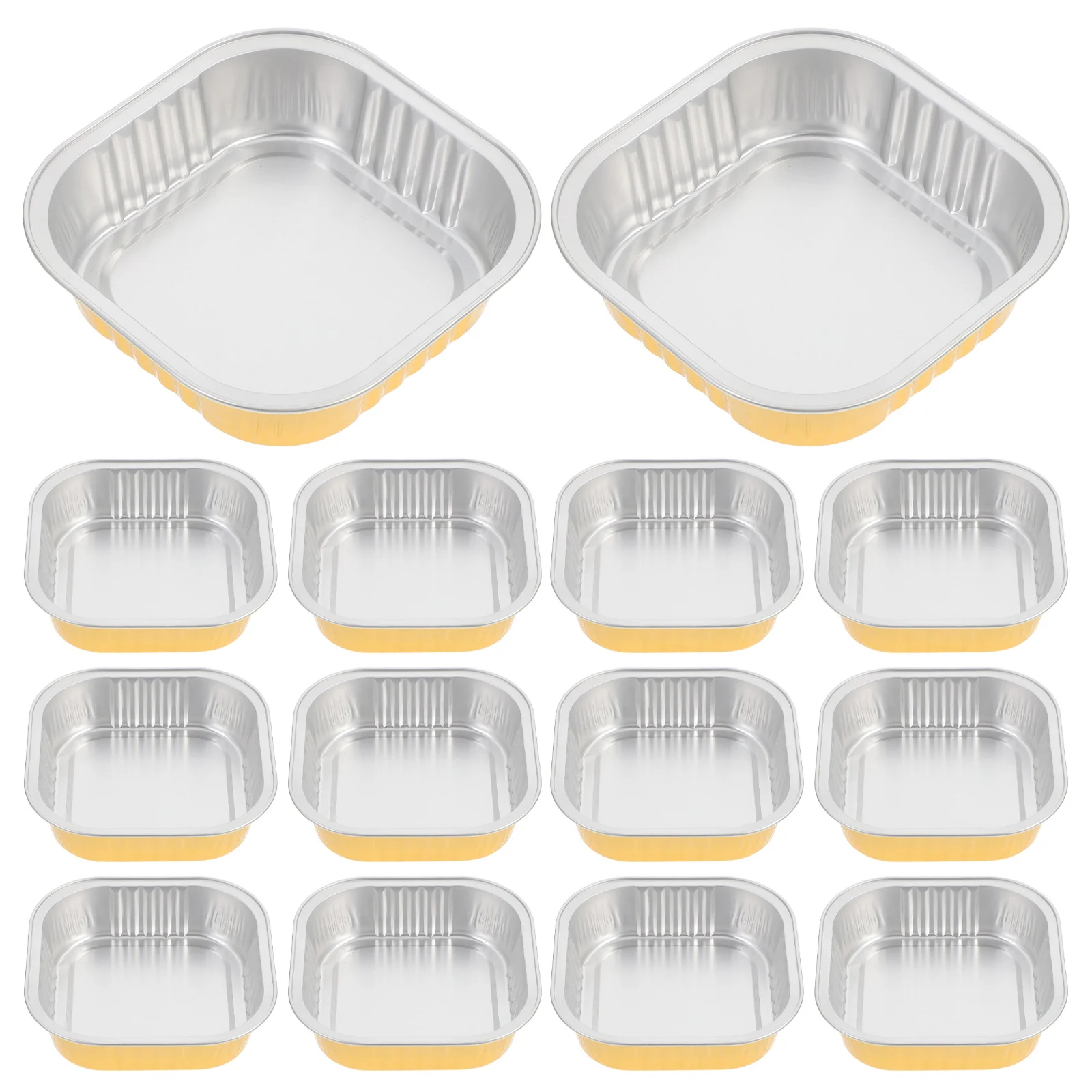

20Pcs Aluminum Foil Disposable Oven Tray Solid Sturdy Food Container for Baking Meal Prep Food Trays for Toaster Oven