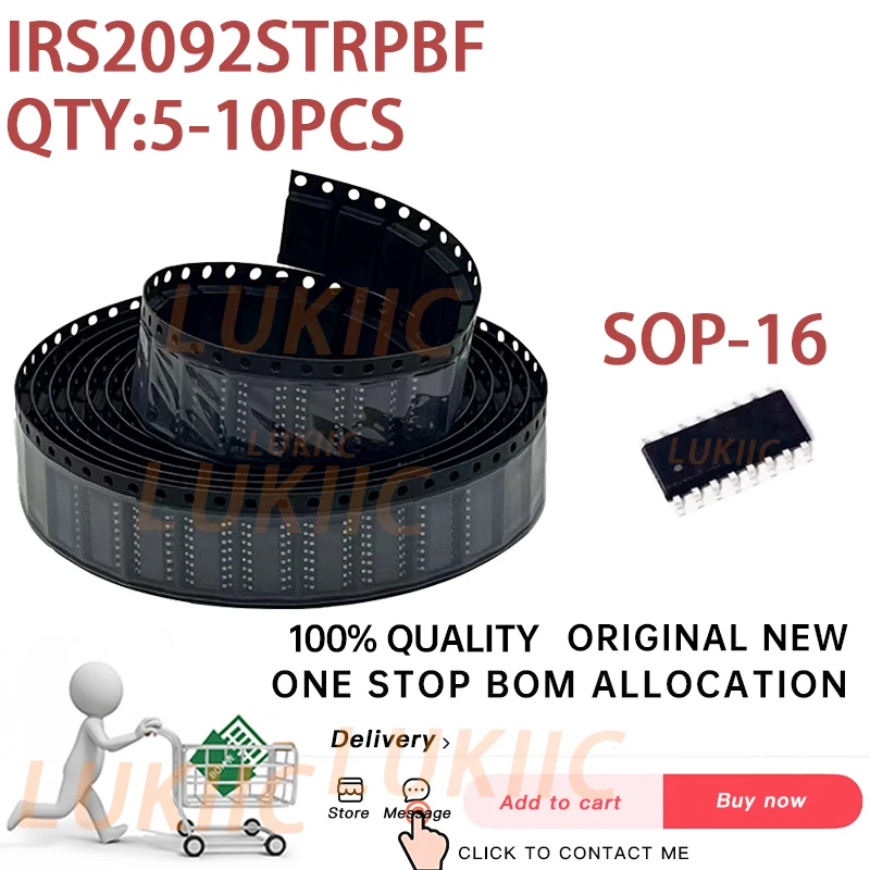 (2-20PCS)100% New IRS2092S IRS2092SPBF IRS2092 IRS2092STRPBF SOP-16