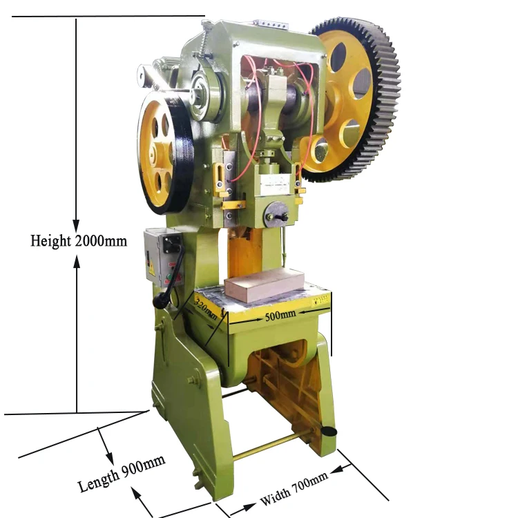 High Speed 25 Ton Pneumatic Punching Machine Adjustable Stroke Punch Press Machine and C Frame Single Crank Power Press
