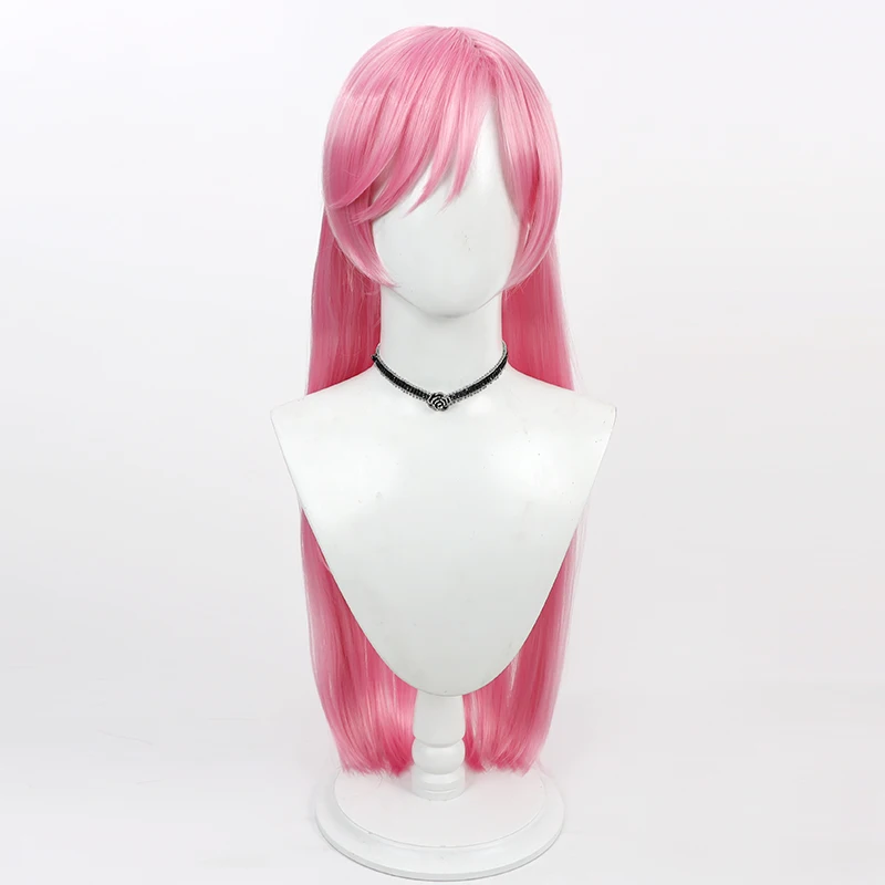 Nijigaoka Mashiro Cosplay Wig Pretty Cure Pink Bun 80cm Heat Resistant Synthetic Hair Halloween Party Carnival + Free Wig Cap