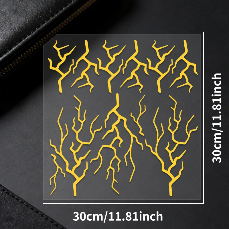 1Set Cool Lightning Crack Motorcycle Stickers Waterproof for DIY Motorbike Fuel Tank Wheel Fairing Helmet Modified Vinyl Decals
