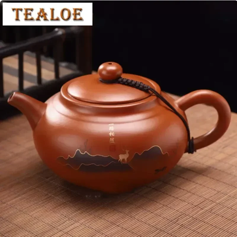 1 قطعة 430 مللي أصيلة ييشينغ الأرجواني الطين إبريق الشاي اليدوية الجمال إبريق الشاي مرشح مخصص الشاي Infuser حفل الشاي الصيني اكسسوارات