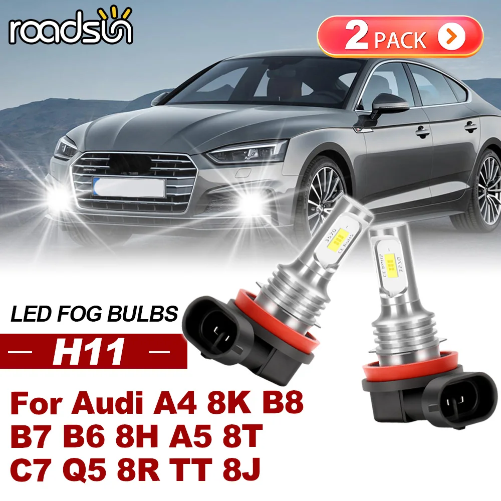 

2pcs For Audi A4 8K B8 B7 B6 8H A5 8T C7 Q5 8R TT 8J LED Car Front Fog Light Lamp Canbus Accessories