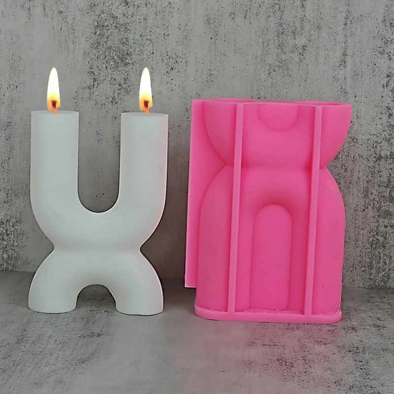 

BS458 3D DIY Handmade Rainbow Bridge Arch Resin Gypsum Home Decoration Tool New U-shaped Aromatherapy Candle Silicone Mold