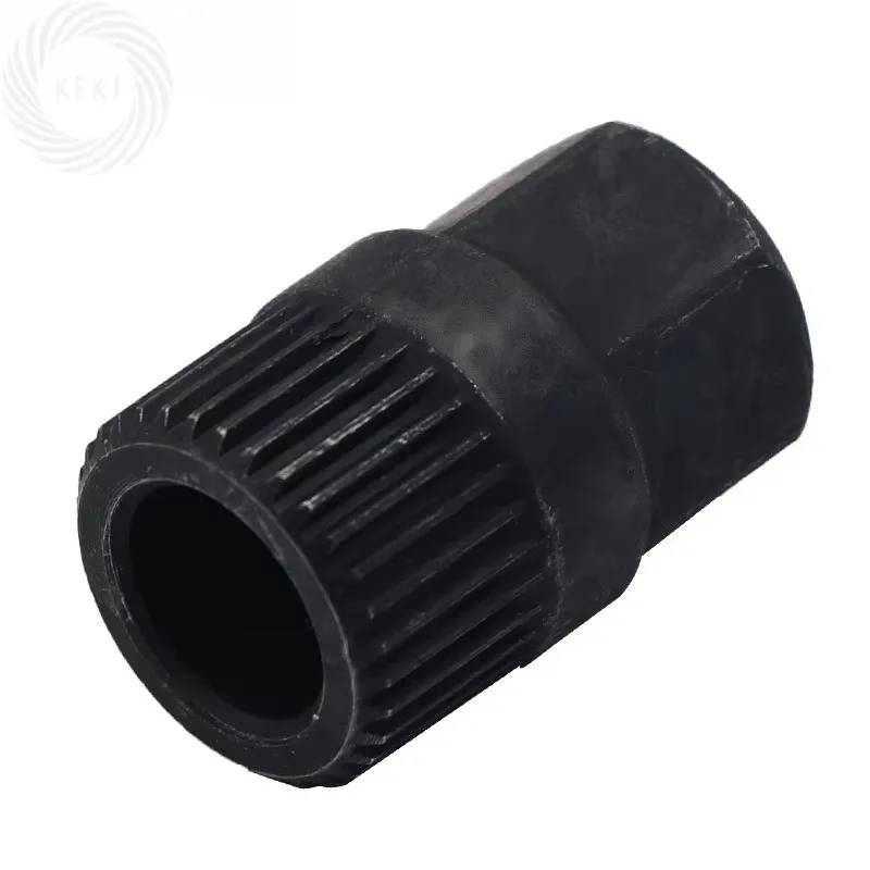Car Accessories V Belt Pulley Compatible T50 Torx For Alternator Pulley Removal Tool 33 Tooth Clutch Free Wheel Metal Black view 6