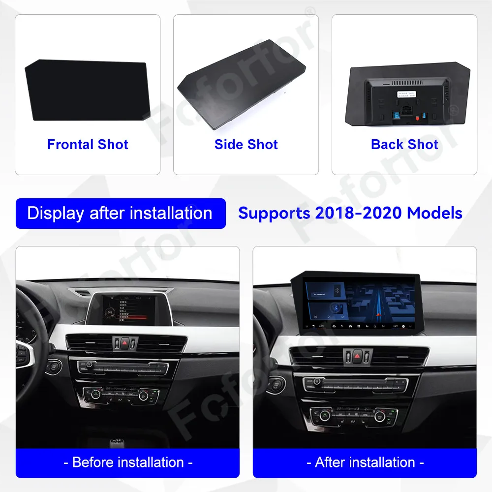 

12,9-дюймовый Android 14 GPS-навигатор с двойным CarPlay для BMW X1 X2 2018-2020: автомобильная мультимедийная система с HD-экраном и автомагнитолой