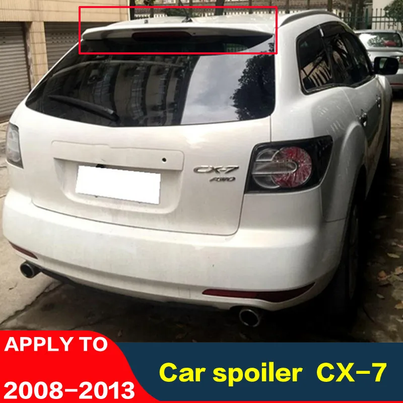 CEYUSOT For Mazda CX-7 Roof Spoiler WING ABS Plastic CAR Rear Window Color Tail Fin Auto Parts Modified Decoration CX7 2008-2013