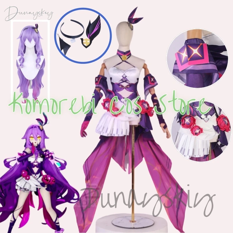 Honkai Impact 3rd Sirin Cosplay Costume Lovely Sweet Uniform Dress Activity Party Role Play Clothing Wig Headwear Dress Set