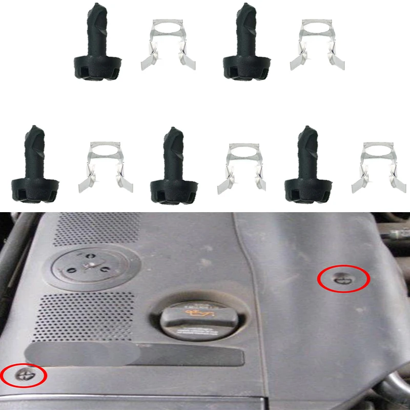 Do Audi A4 B5 B6 B7 A6 C4 C5 A8 D2 Górna pokrywa silnika Klipsy skrętne N 90642001