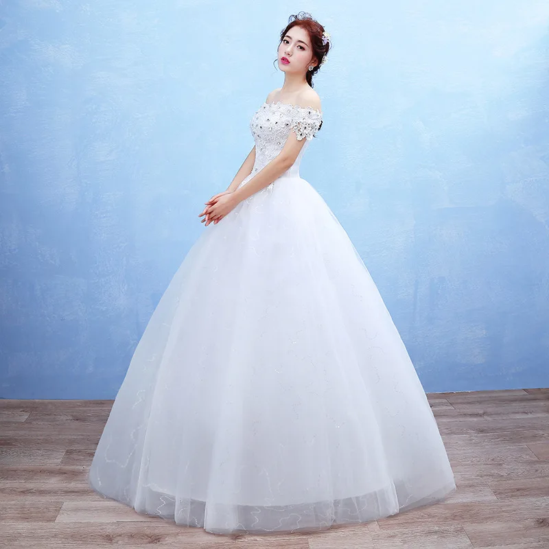 Robe de bal de mariage personnalisée, longue, grande taille, à lacets, à paillettes, de luxe, vente en gros, WMLS-2365 #