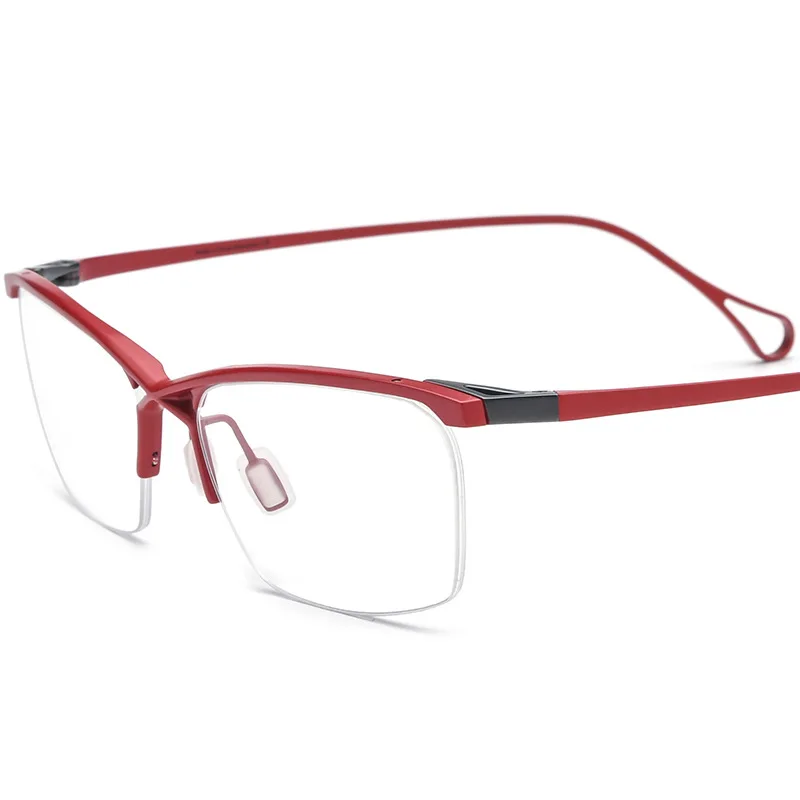 Pure titanium myopia glasses frame men square half-frame glasses frame women Shenzhen exquisite can match myopia