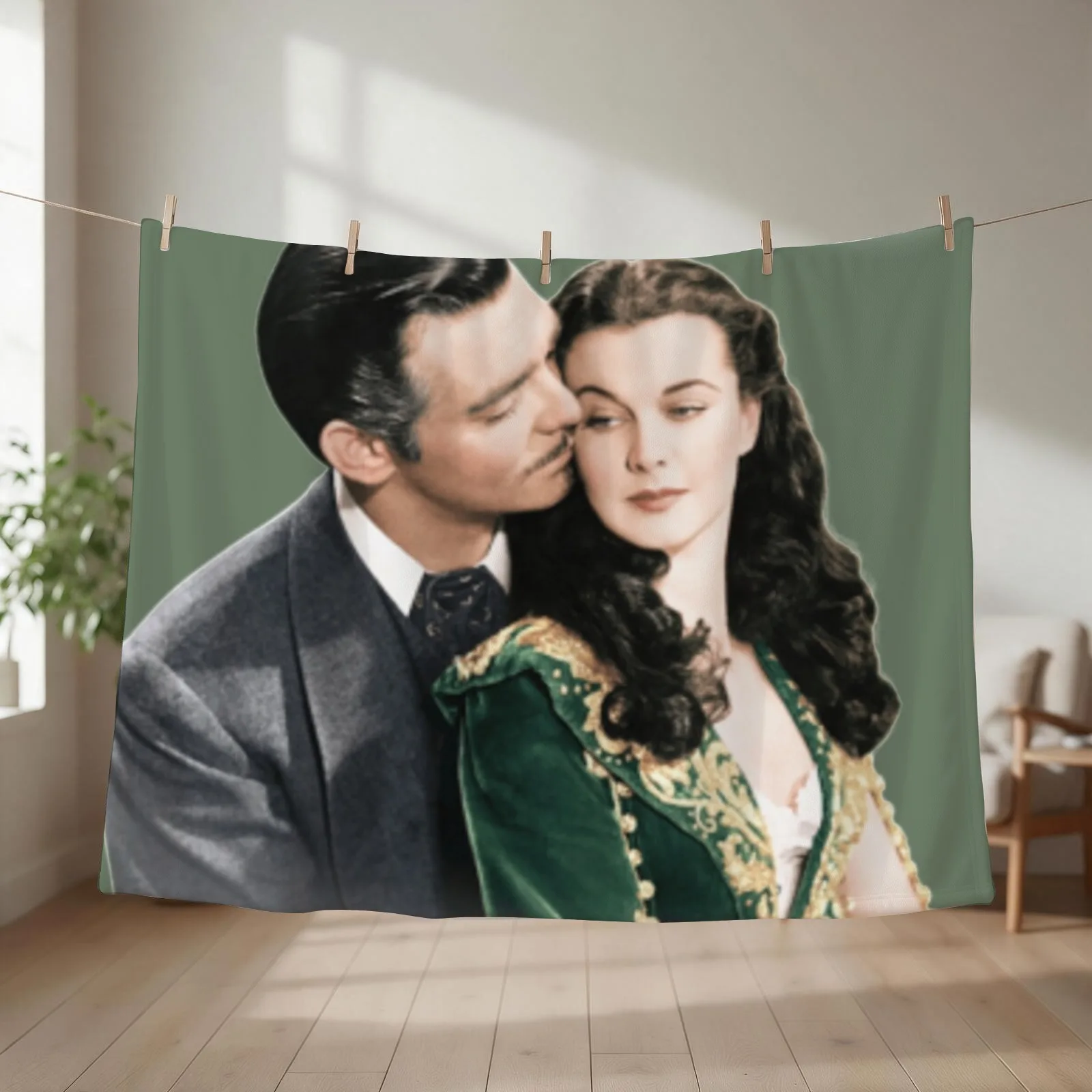 Gone with the wind Throw Blanket couch cozy soft plush fuzzy picnic outdoor blanket