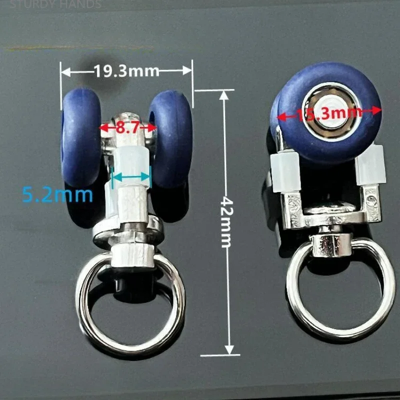 20PCS stainless steel curtain track pulley curtain track alloy bearing roller window decoration hardware accessories