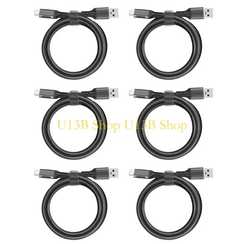 كابل الشاحن U13B USB C ، 3A FAST USB C Cable 10GBPS DATA SYNC USB A TO TYPE C