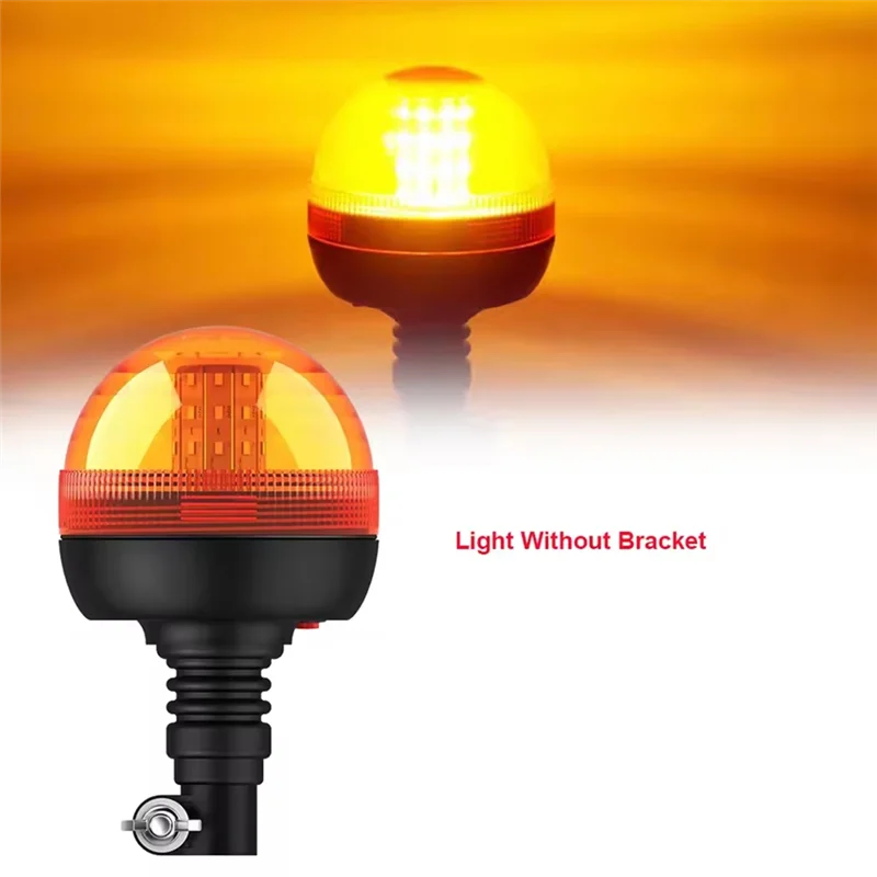 

NEW-Lamp Beacon Strobe Emergency Flashing Amber LED Rotating Warning Light Flexible For John Deere Tractor Truck Forestry