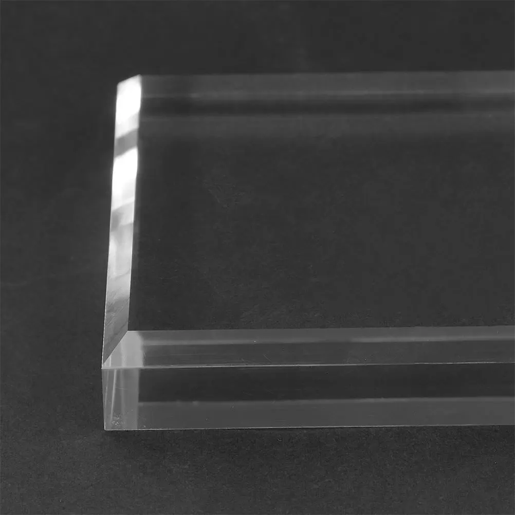 

1pcs Clear Acrylic Display Block Polished Finish For Cosmetics Jewelry Desktop Display Base Craft Storage Home Decor Stand Base