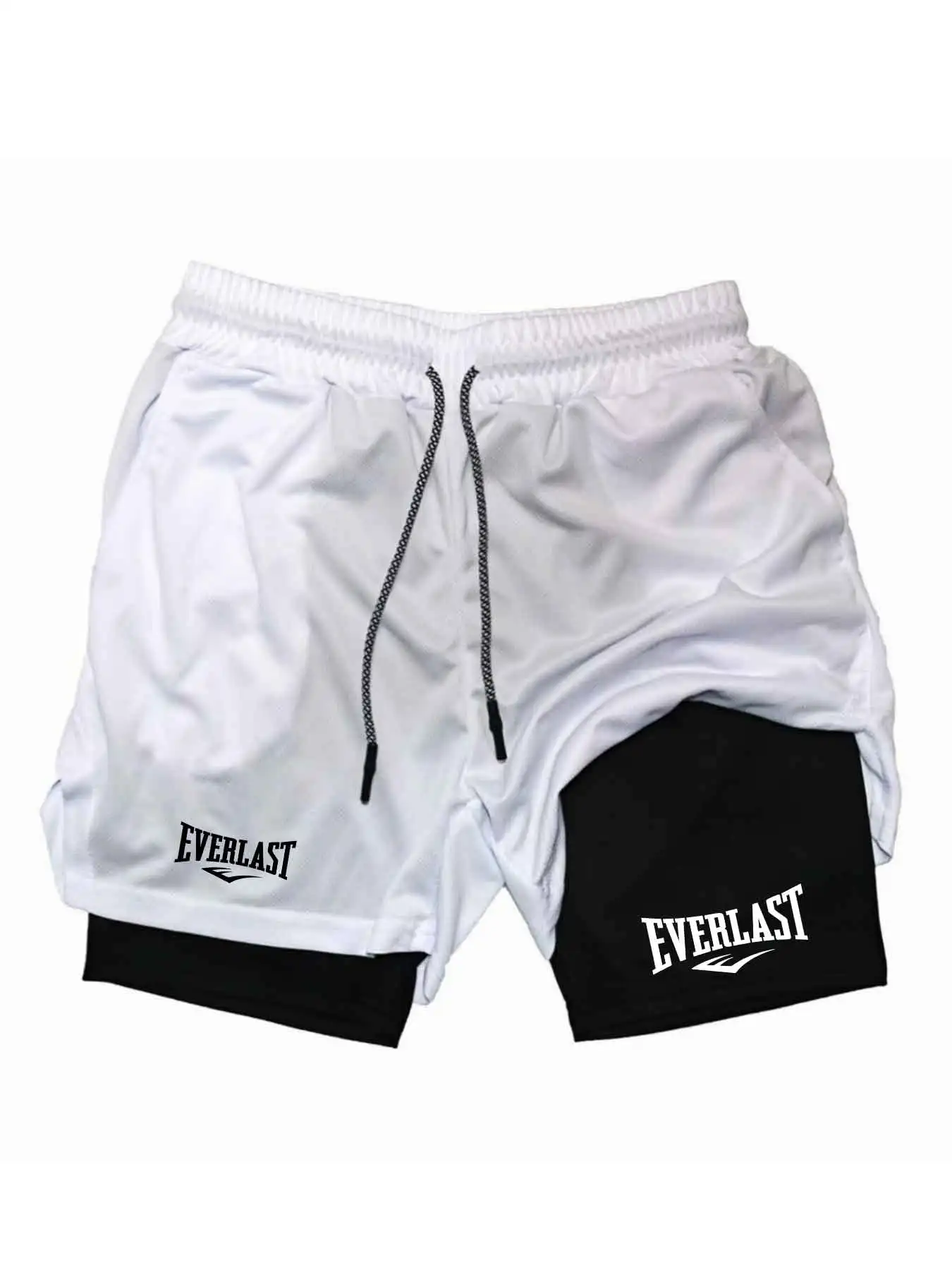 Pantalones Cortos Deportivos para Hombre 2026, Pantalones Cortos Deportivos Estampados, Doble Capa, Secado Rápido, Baloncesto, Fitness