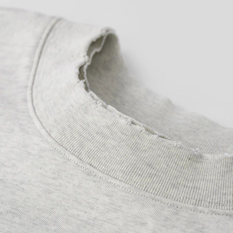 INFLATION 260G Washed Embroidered T-Shirt American Vintage Heavyweight Casual Cotton Short Sleeve for Men