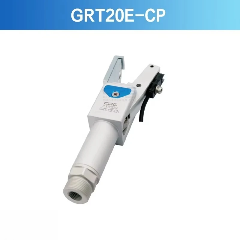GRT20A Robot neumático cilindro de dedo mordazas de agarre con mango de extensión de dos dedos Material de boquilla abrazadera de cabeza para EOAT