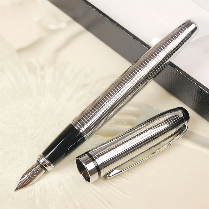 New LINQIN Brass Metal Fountain Pen Fine F 0.5mm Nib Ink Pen Mb Luxury Office Business Writing Smooth Gift Stationery