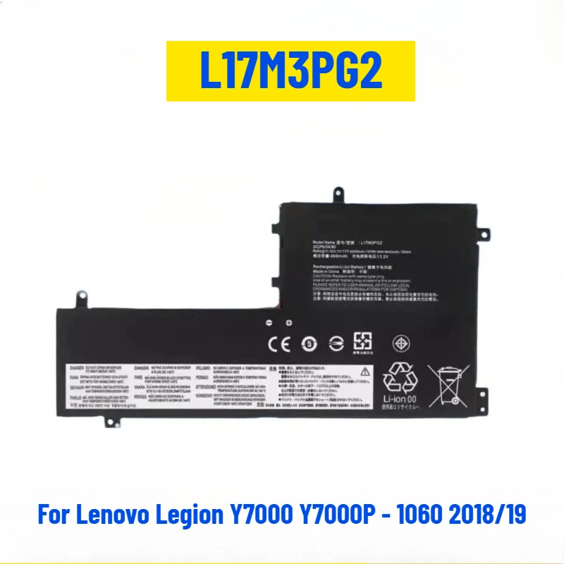 

Аккумулятор для ноутбука L17M3PG2 11,52 В, 4080 мАч для Lenovo Legion Y7000 Y7000P-1060 2018/19