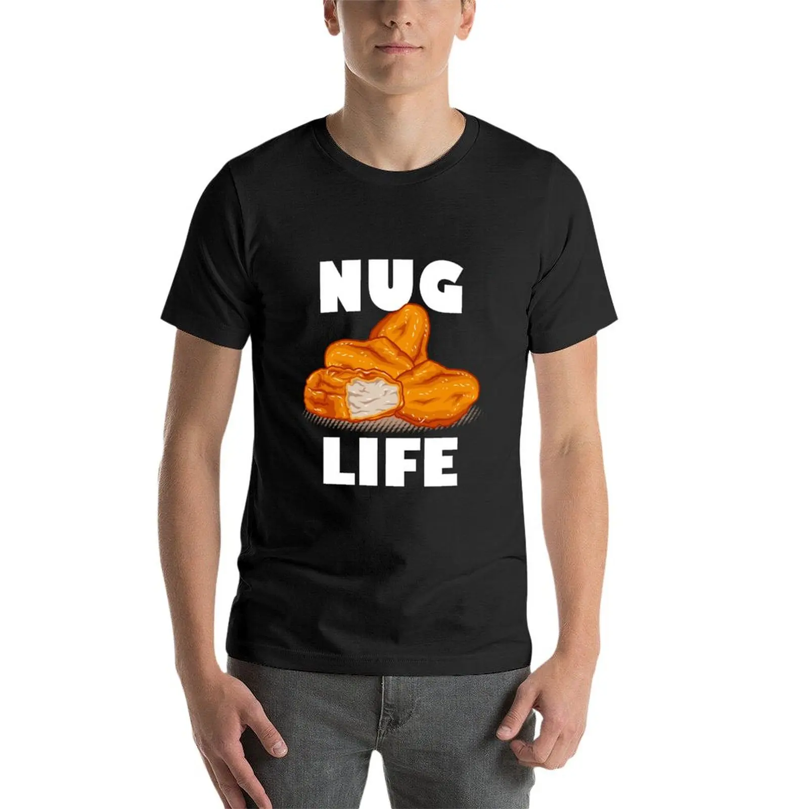 Chicken Nugget, Nug Life Shirt T-Shirt oversizeds graphics quick drying mens funny t shirts image 4