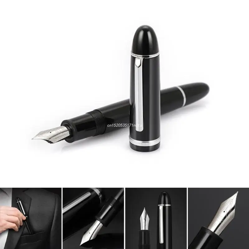 

Jinhao- X159 Classic Style Silver Clip Fountain Pen 0.5mm Nib Ink Pens for Gift Dropship