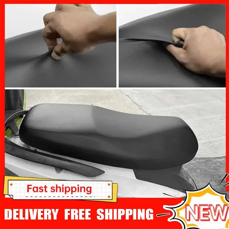 

1 шт., чехол на сиденье мотоцикла, эластичное сиденье для скутера из искусственной кожи, водонепроницаемая защита от пыли, солнцезащитный чехол, защита для сиденья мотоцикла