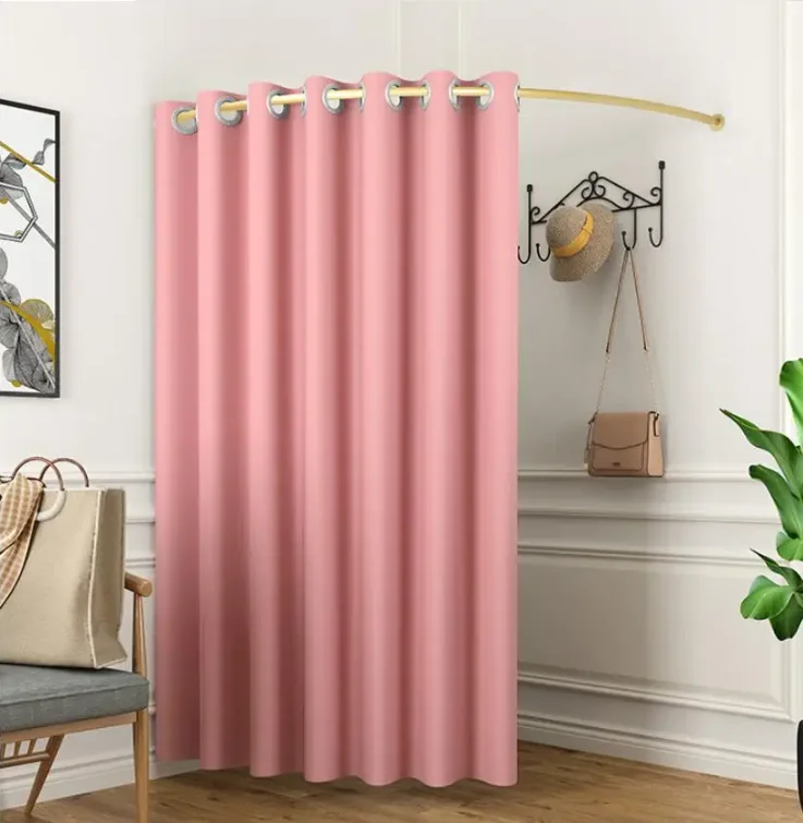 

Clothing store simple changing room partition C-shaped ring frame track pole