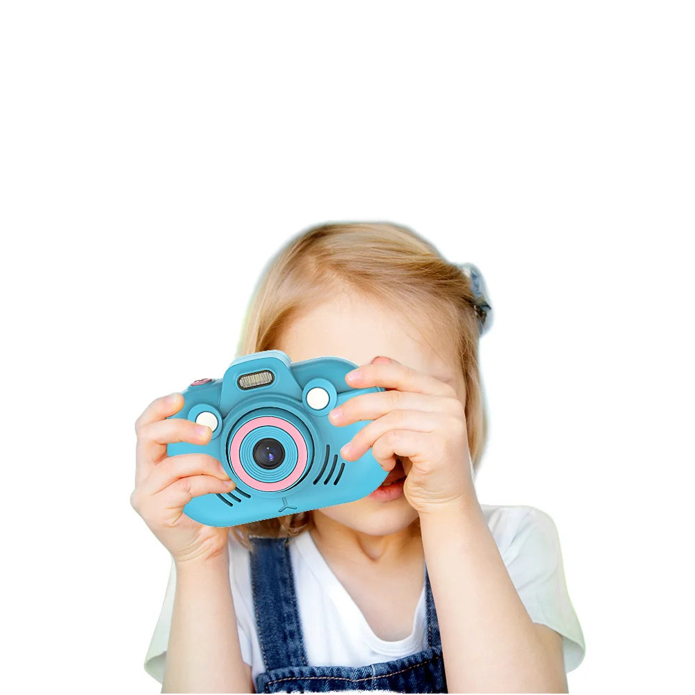 Mini Pink Cartoon Kid's Photo Camera Gift for 6 Year Olds with Additional Functions & CMOS Imaging Sensor