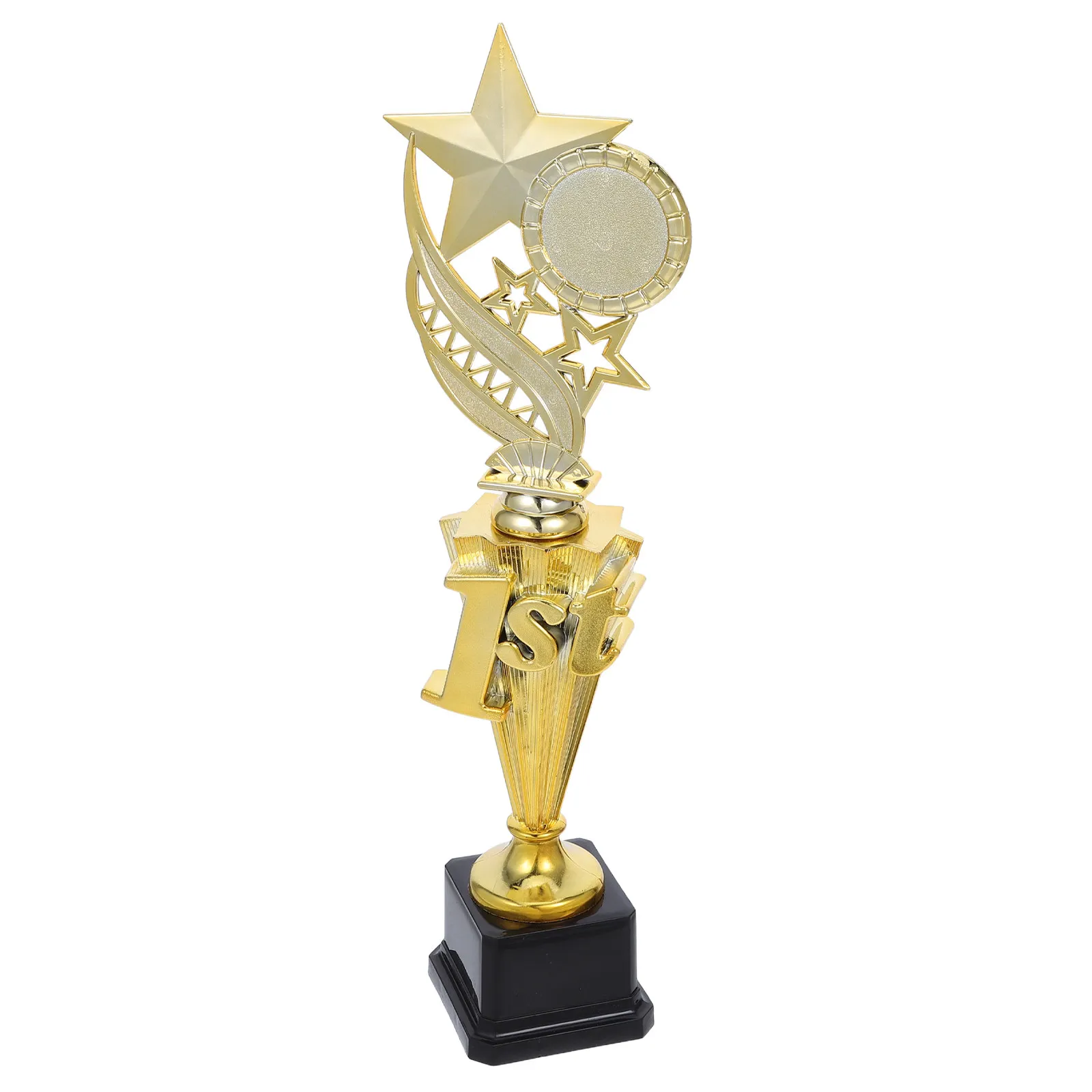 Star Trophy Gold First Place Plastic Winner Award Sports Competition School Tournament Athletic Event Football Soccer Tournament