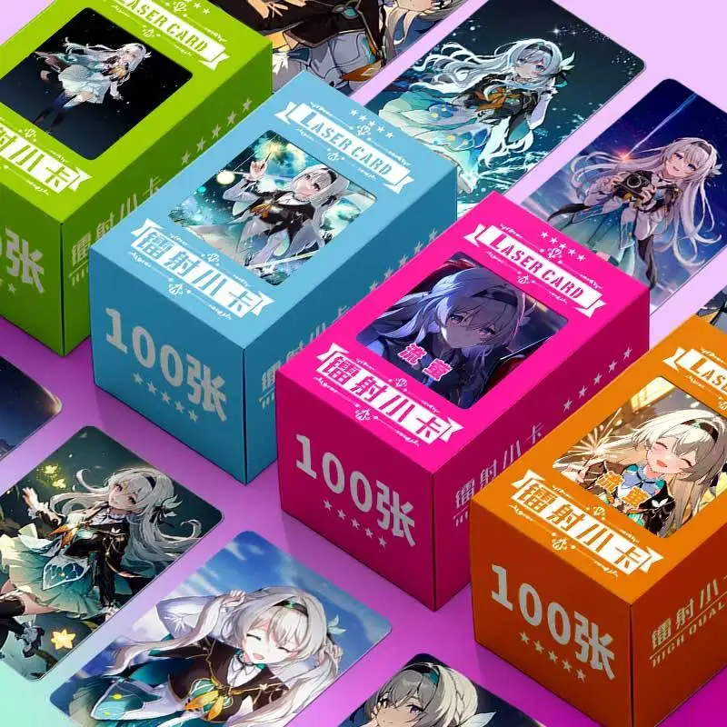 100 Pc/set Flying Fireflies Manga Laser Lomo Card Album Comic Characters Photocard Fans Collection Cards