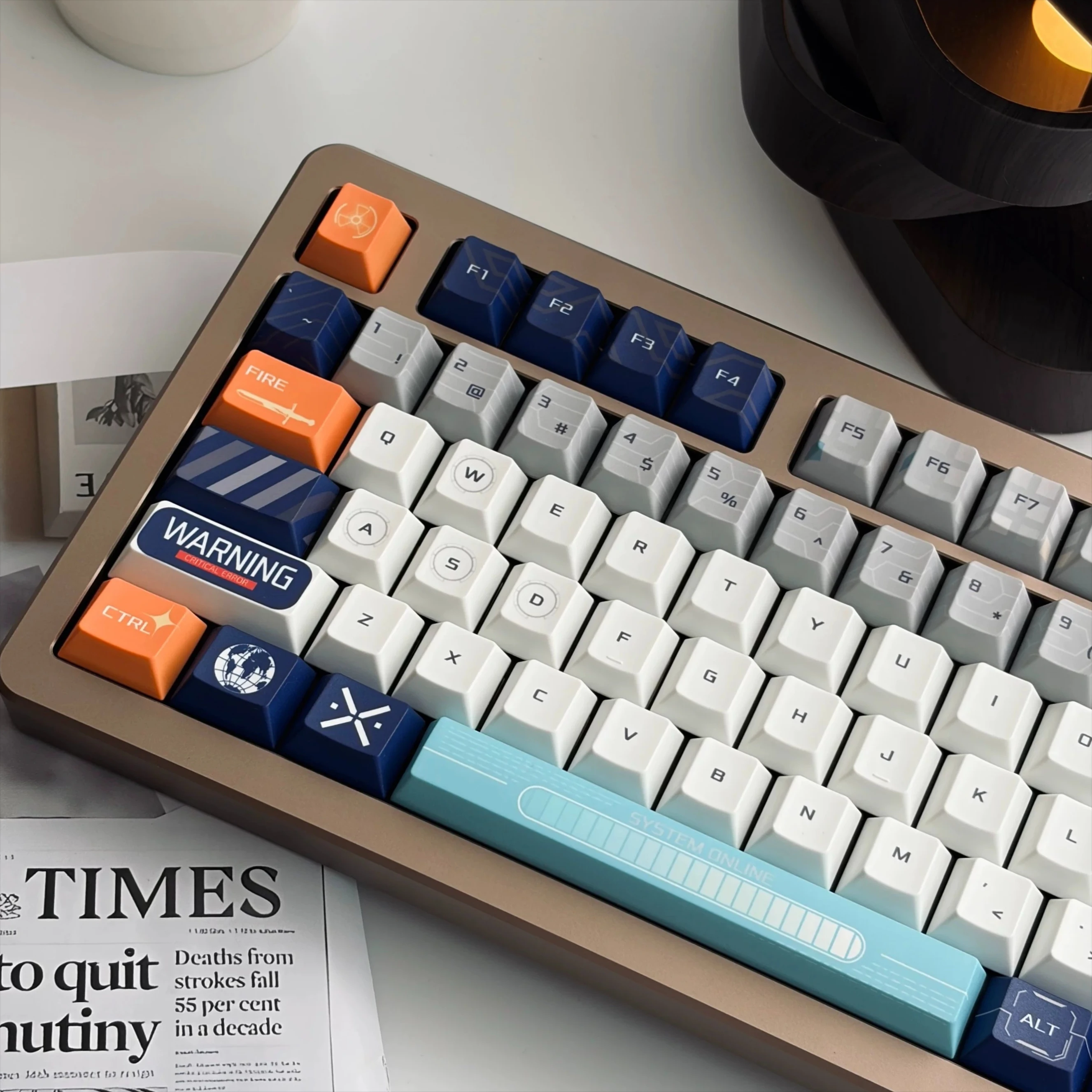 MAIMOOO Star Abyss Engine Keycap Cherry Profile PBT Custom Simple Retro Industrial Style Keycaps for MX Mechanical Keyboard