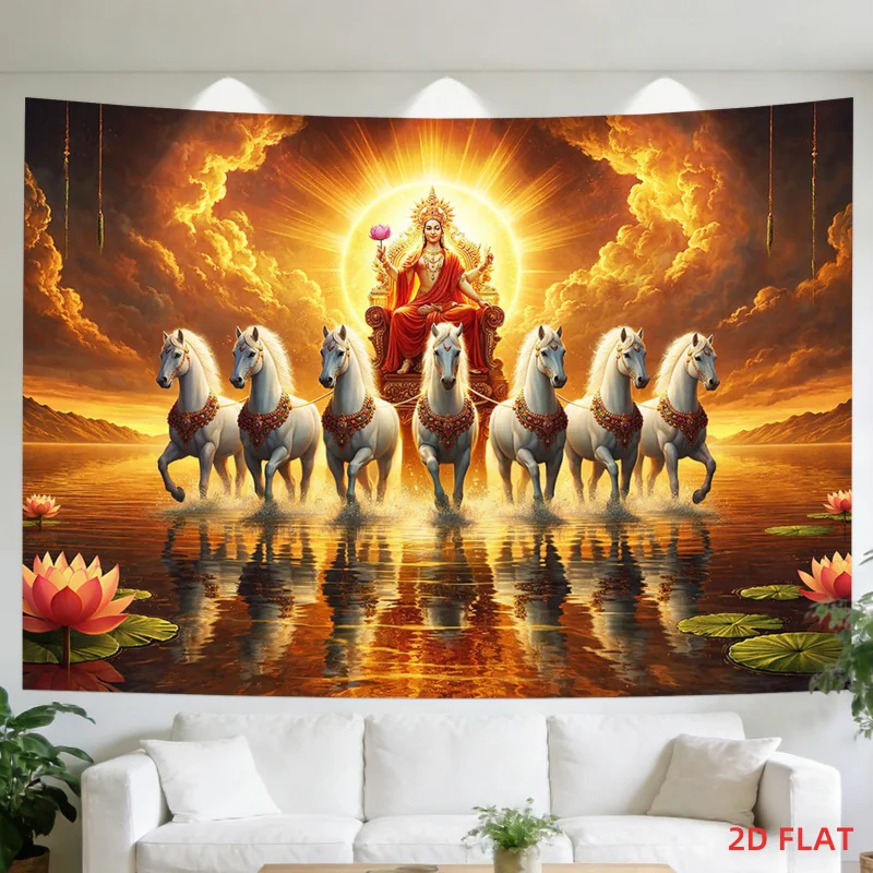 Sacred Light Religious Wall Tapestry Living Room Yoga Room Meditation Room Office Wall Decoration Wall Hanging