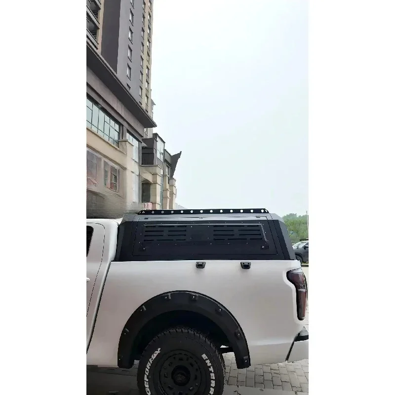 Upgraded Aluminum Hard Electric Roll Up Hinged Pickup Truck Canopy Tonneau Exterior Mod Parts