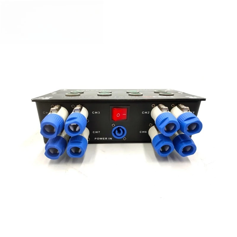 Stage Effect Machine Stage Lighting Controller Green Buttons with Lock Function 8-way Distributor On/off Power Controller