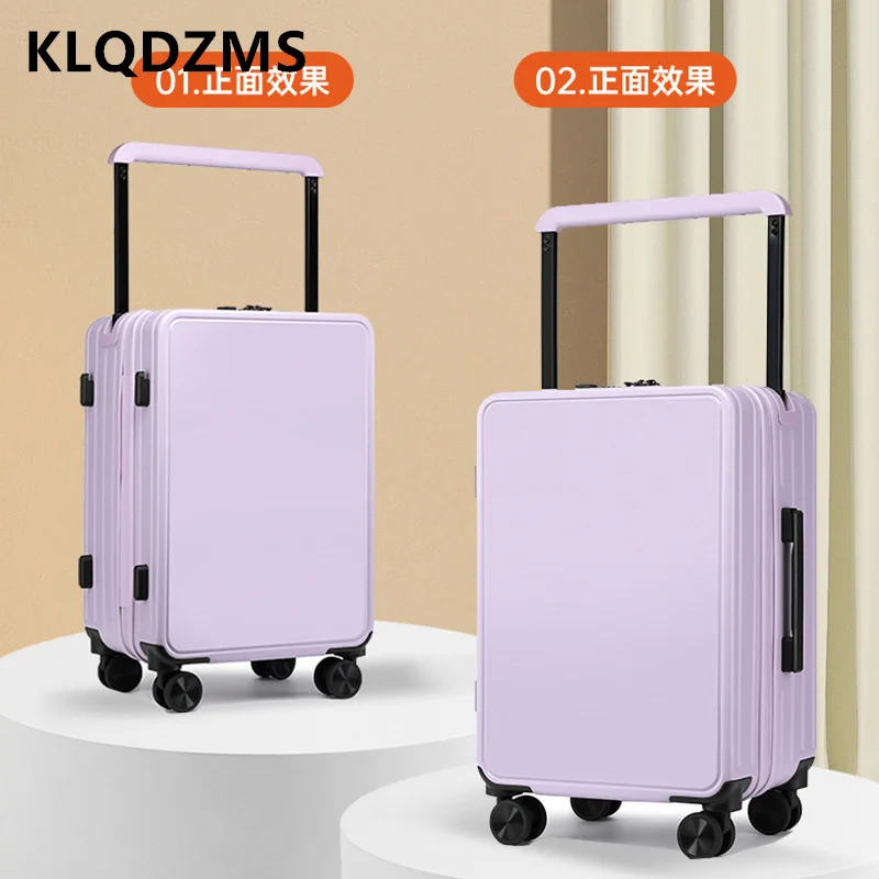 

KLQDZMS 20"24" Inch New Universal Universal Trolley Suitcase Ladies Hand Luggage Waterproof Boarding Rollers Password Case