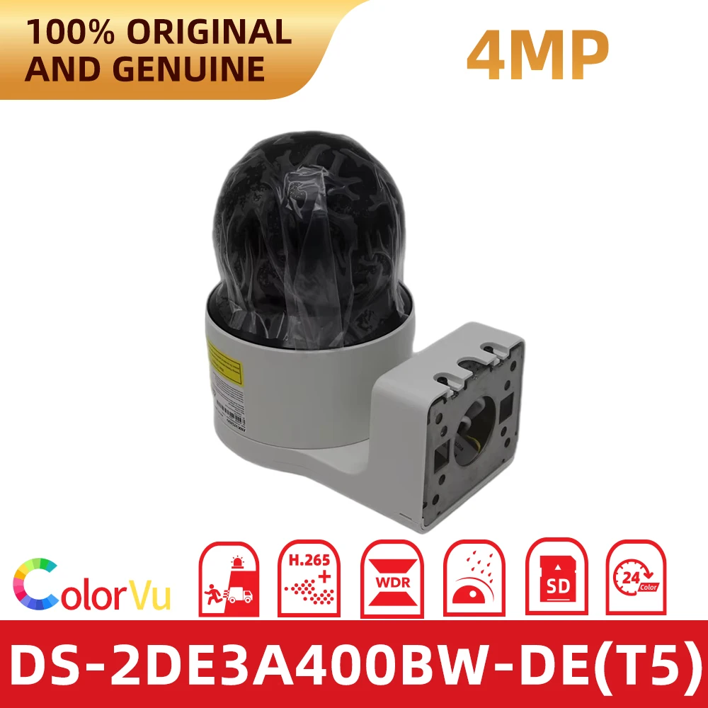 Hikvision Original DS-2DE3A400BW-DE(T5) 4MP PTZ Camera ColorVu Full Color 30m White Light Two Way Audio IP66 PoE Security Camera