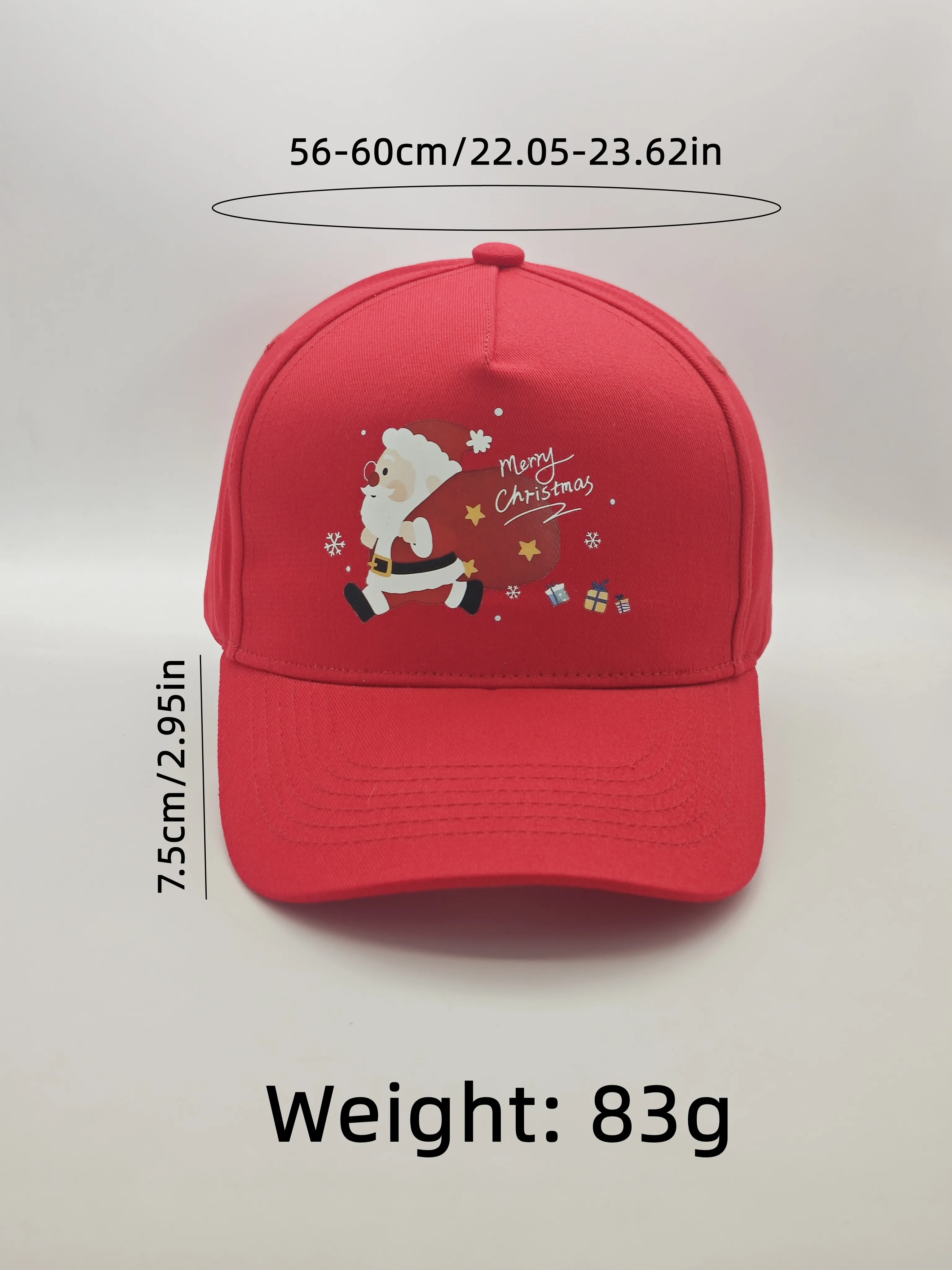 Bonito chapéu de beisebol de férias de Natal feminino masculino Natal floco de neve Santa boné de beisebol snapback ajustável