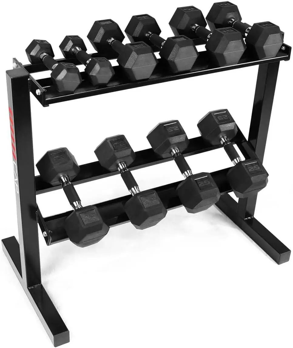 

Rubber EncasedDumbbells with Rubber Grip Contoured Handle for Muscle Toning Strength Building Full Body Workout