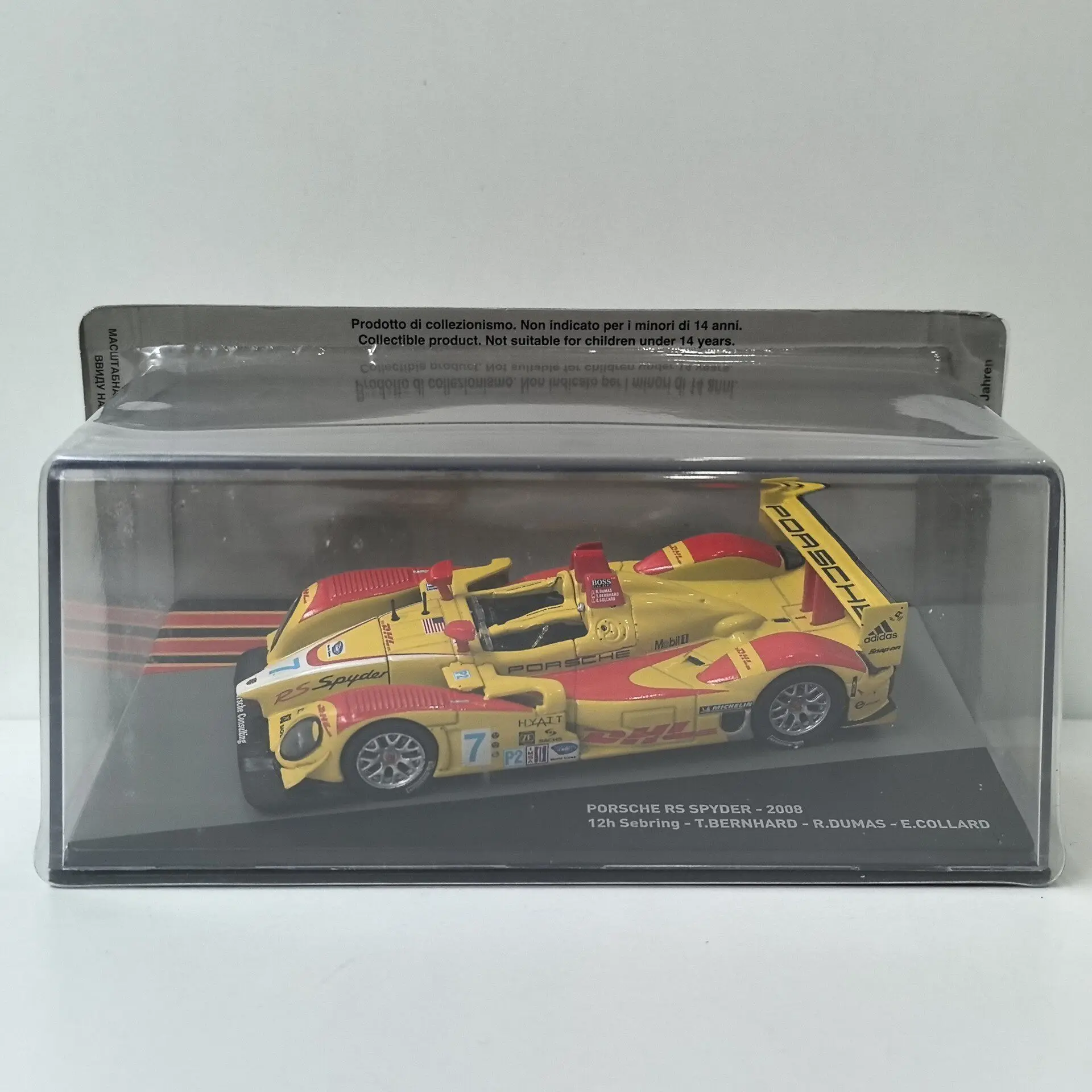 

Модель IXO 1/43 масштаба PORSCHE RS SPYDER # Модель автомобиля Racing X8 из сплава, 2008 год, 7 штук