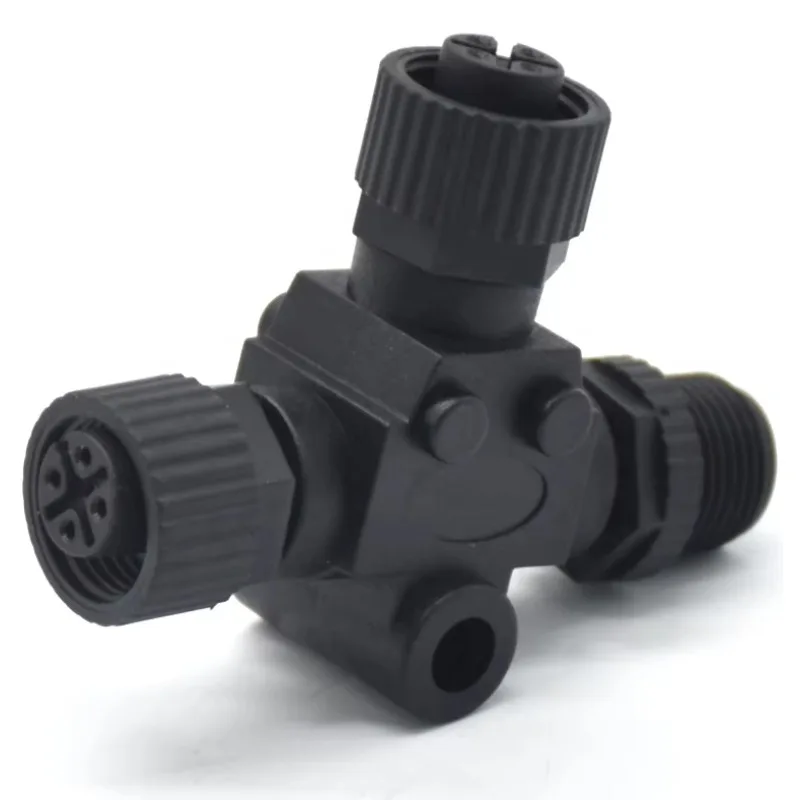 Waterproof M12 5-Pin Industrial Splitter T-Type Connector Circular Connectors for NMEA 2000 Male Connector From Supplier