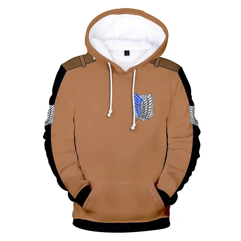 Attack on Titan Cartoon Anime 3d Hoodies Pullover Cosplay Costume Fashion Men Women Hoodie Tops Long Sleeve 3D Hooded Sweatshirt