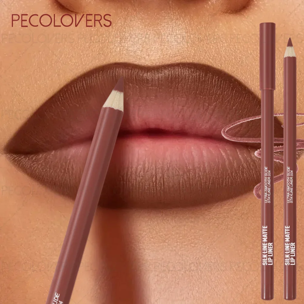 قطعة واحدة من محدد الشفاه غير اللامع يدوم طويلاً، محيط طبيعي وسلس، مكياج عاري، مناسب للمكياج اليومي